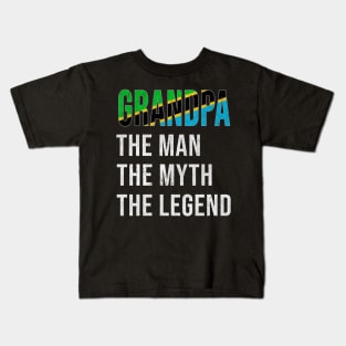 Grand Father Tanzanian Grandpa The Man The Myth The Legend - Gift for Tanzanian Dad With Roots From  Tanzania Kids T-Shirt